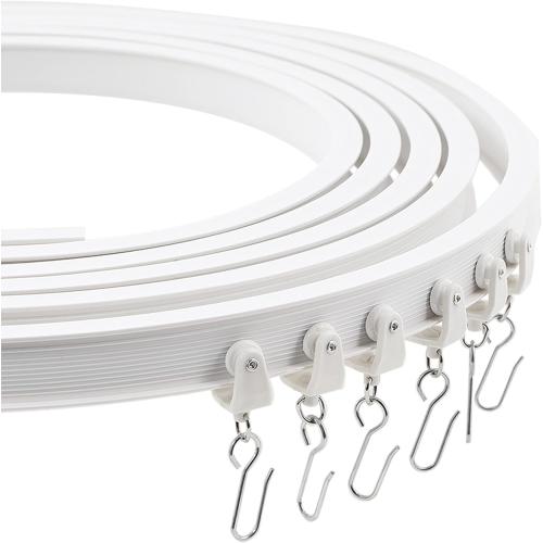 Premium Ceiling Curtain Track System, Flexible and Durable Design for Effortless Gliding, Ideal for Shower Window RV Room Dividers, Privacy and Home Décor