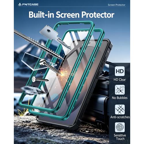 FNTCASE for Samsung Galaxy S26 Ultra Case with Built-in Screen Protector