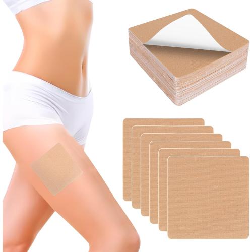 50 Pcs Thigh Lift Tape Waterproof Tummy Lifting Body Tape Elastic Anti Chafing Friction Adhesive Patches for Women Inner Thigh Sagging Loose Skin Flat Stomach Back Fat Belly