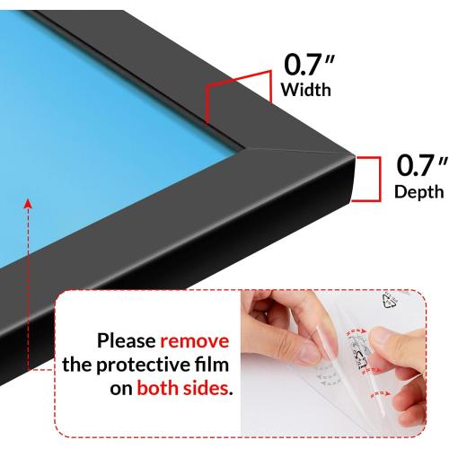 LaVie Home  Picture Frame for Wall Display,  Black Picture Frame with HD Plexiglas,  Panoramic Frame 1 Pack, Display Frame for Vertical or Horizontal, Classic Collection
