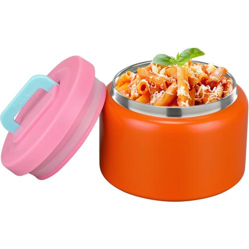 PIQUEBAR 8oz Kids Thermo for Hot Food,Small Lunch Thermo Food Container Stainless Steel,Easy Open Wide Mouth Thermo for Hot Cold Food for Preschool Travel