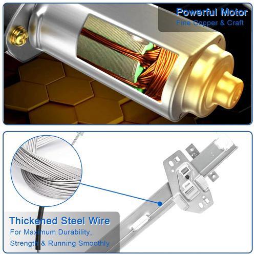 Obaee Window Regulator with Motor Front Right Passenger Side, OE 748-132 | Compatible with Honda Element 2003 2004 2005 2006 2007 2008 2009 2010, Replace 72210SCVA02, 72210-SCV-A02, (2 pins)