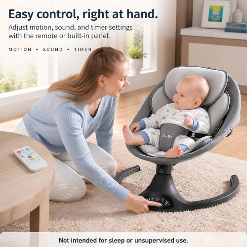 NEEDS CLEANING ‼️‼️‼️LAREX Baby Swings for Infants, Electric Swing, Bluetooth & Remote Control