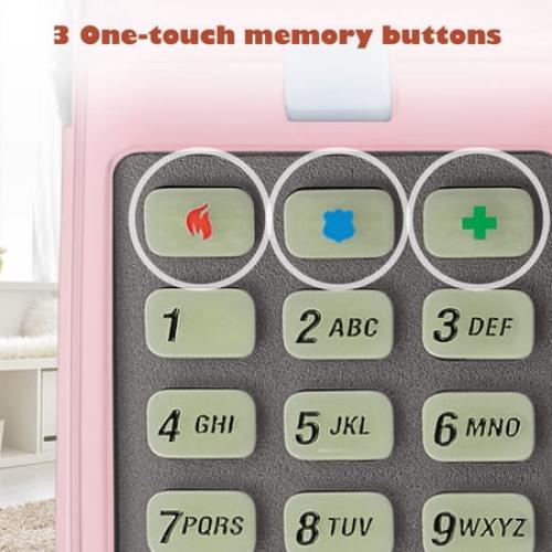 AT&T TRIMLINE 210 Corded Home Phone, No AC Power Required, Improved Easy-wall-mount, Lighted Big Button Keypad, 13 SpeedDial Keys, Last Number Redial, Mute, Flash, Volume Control, Princess Phone,