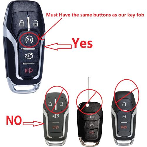 MechanMagic Key Fob Replacement Compatible for Ford Explorer 2016-2017 Edge Mustang Fusion Titanium Lincoln MKZ MKC 2014-2016 MKX 2016-2019 Smart Car Keyless Entry Remote Control 902Mhz 164-R7989