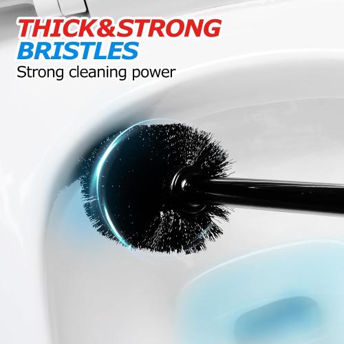 FORASTO 2in1 Toilet Brush and Plunger Set - Bathroom Bowl Holder Combo