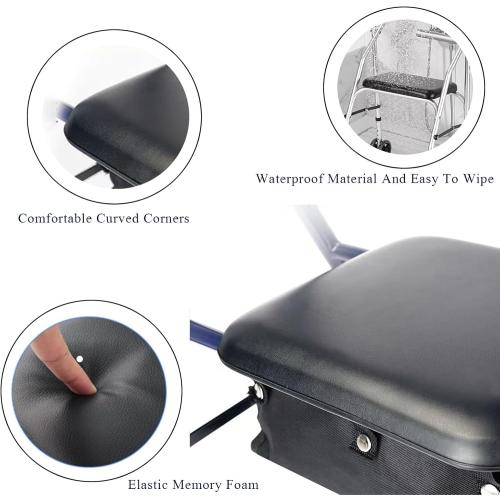 HMZ Rollator seat Cushion,Replacement seat for rollator Walker 13.8X11.4,Rolling Walkers Replacement Parts.(1Ea Black)(13.8X11.4)