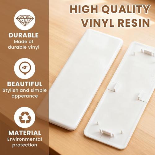 Xuhal 4 Pack 1.5 x 5.5 Vinyl Fence Post Hole Covers Plugs White, Clip-on
