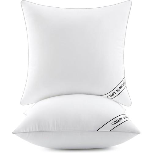 MIULEE 26x26 Pillows Inserts Pack of 2, Down Alternative Virgin Filling