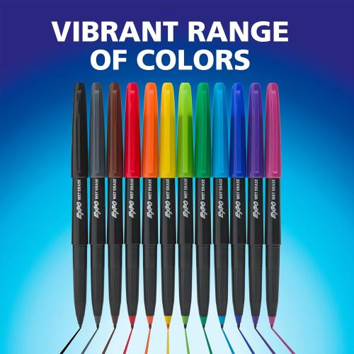 EXPO Vis-a-Vis Wet Erase Markers, Semi-Permanent, Assorted Colors, Ultra Fine Tip, 8 Count - For Writing on Glass, Whiteboards, Mirrors, Calendar, Labeling, Organizing