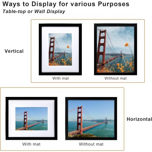 KINLINK 8x10 Picture Frame Black