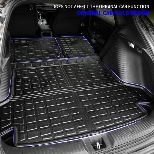 Rongtaod Floor Mats Compatible with 2023-2025 2026 Honda HRV Trunk Mat Cargo Mat Cargo Liner All Weather Back Seat Cover Protector 2024 HR-V Accessories (Trunk Mat Backrest Mats Floor Mats)