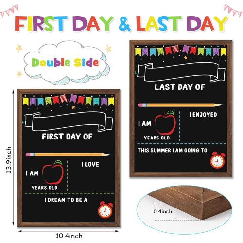 First Day of School Sign Board with 6 Liquid Chalk Markers