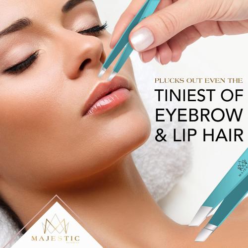 Surgical Tweezers for Ingrown Hair - Precision Sharp Needle Nose Pointed Tweezers for Splinters, Ticks & Glass Removal - Best for Eyebrow Hair, Facial Hair Removal (Triple Teel)