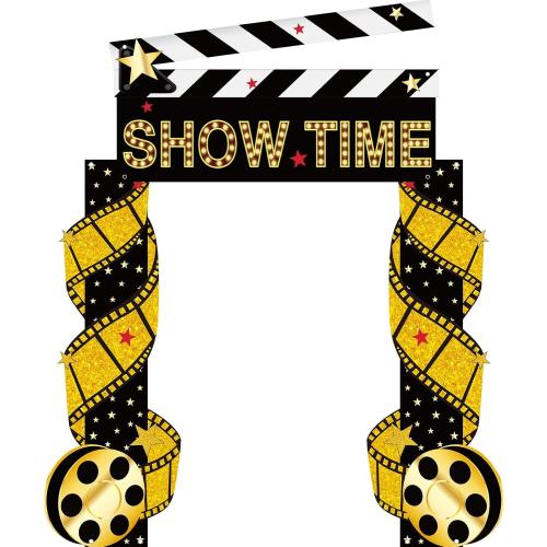 Peryiter 3 Pcs Porch Sign Banner Movie Theme Party Decorations