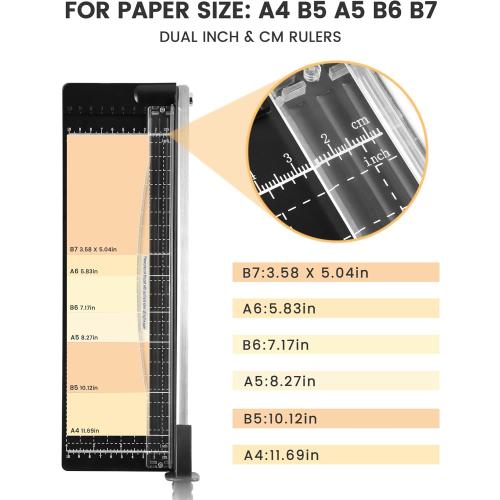 MAKEASY Paper Cutter 12 Inch, 12 Sheet Capacity, Heavy Duty Paper Cutter for Cardstock, Guillotine Paper Trimmer for Crafting, Classroom and Office