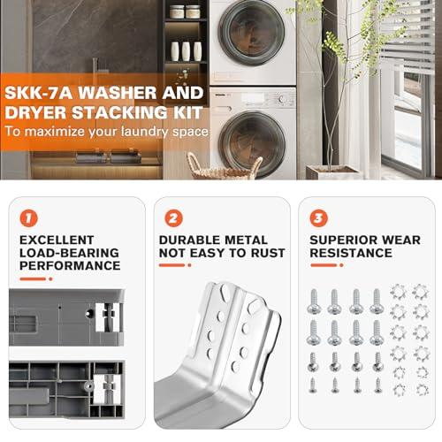 (2026 UPGRADED) SKK-7A SKK8K Dryer Stacking Kit by Beaquicy - Replacement for Samsung 27-Inch Front-Load Washers and Dryers - Samsung laundry stacking kit Replaces SKK-7A, SK-5A, SK-5AXAA, SKK-8K