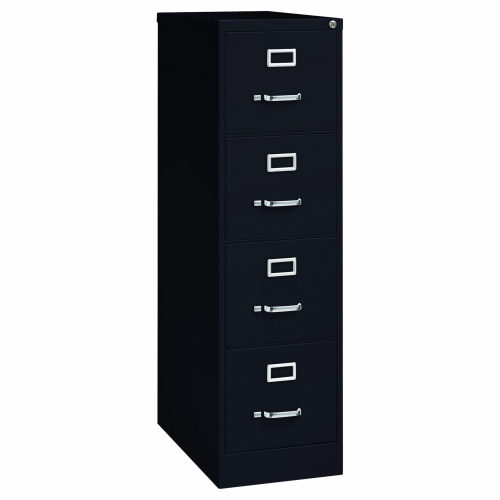 HIRSH Vertical File Cabinet: 4 Drawers, 52 in Overall Ht, 26 1/2 in Overall Dp, 15 in Overall Wd