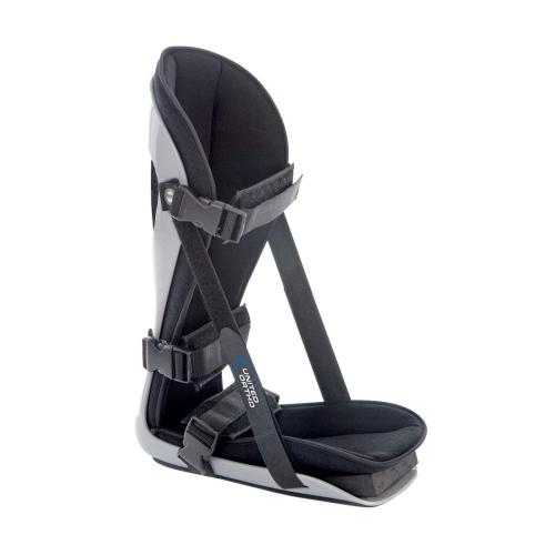 United Ortho Plantar Fasciitis Adjustable Leg Support Brace Fits Right or Left Foot for Soreness Relief, Foot Pain and Stretching, Large, Black