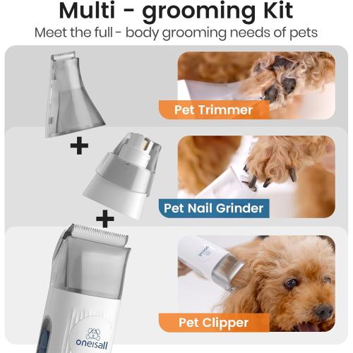 oneisall Dog Grooming Vacuum,7 in 1 Grooming kit Tools with Low Noise