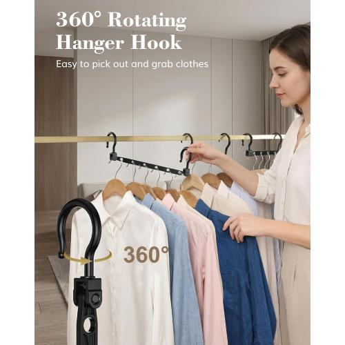 Space Saving Hangers for 144 Clothes, Reinforced Collapsible Hangers