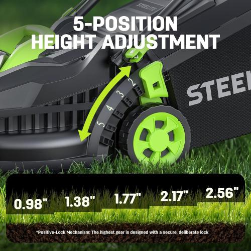 STEELITE 20V 13-Inch Cordless Electric Lawn Mower