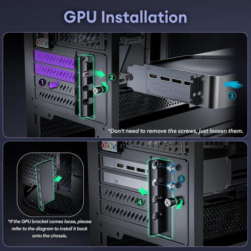 Okinos Aqua UNO Micro ATX Case, No Radiator Support, Max GPU Length 309mm, Quick-Release Panoramic Tempered Glass Front & Side, 3x120mm ARGB Fans Pre-Installed, Type-C 5Gbps, Black