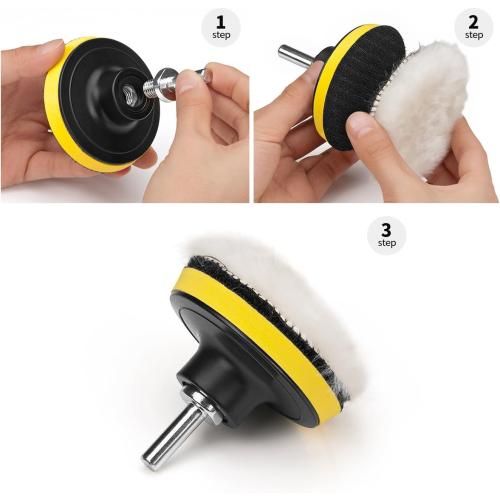 3 Inch Polishing Pads Kit, 22PCS Foam Buffing Pads for Drill Car Polishing