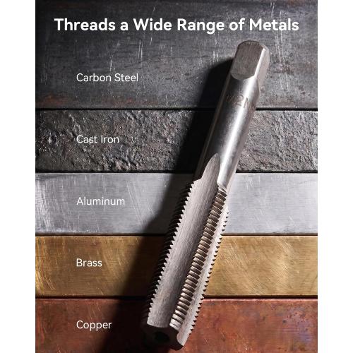 OMT SAE Tap and Die Set, Thread Repair and Cutting Kit with Wrenches