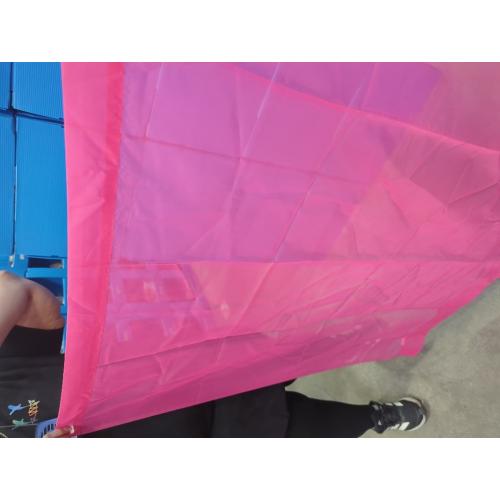 Hot Pink Sheer Curtains 63 Inch Length 2 Pcs, Solid Voile Long Light Filtering Curtains for Living Room, Dual Rod Pocket Home Decor Drapes for Bedroom Dining Room, Each Panel 42 W x 63 L