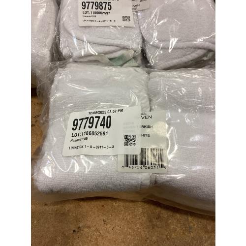 Haven Turkish Cotton Washcloth in Bright White 6 PACK