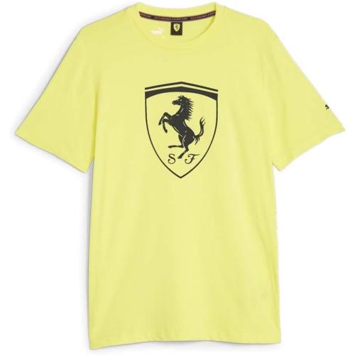 PUMA Mens Scuderia Ferrari Race Tonal Shield Crew Neck Short Sleeve Casual Tops Casual (XL)