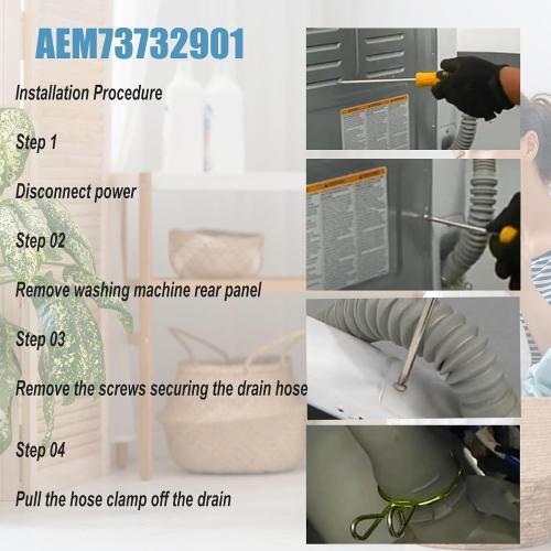 AEM73732901 Washer Drain Hose Assembly for LG/Kenmore Washing Machine