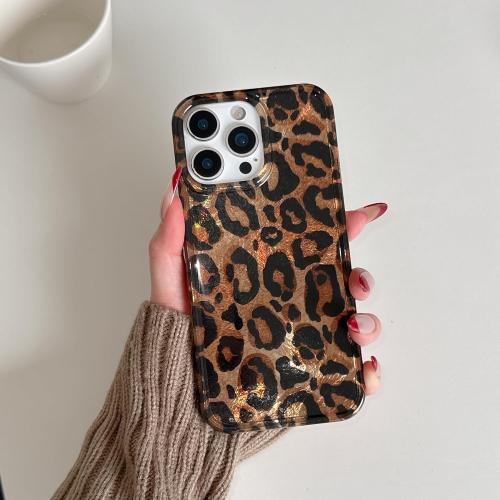 for iPhone 16 Pro Max Glitter Leopard Print Phone Case