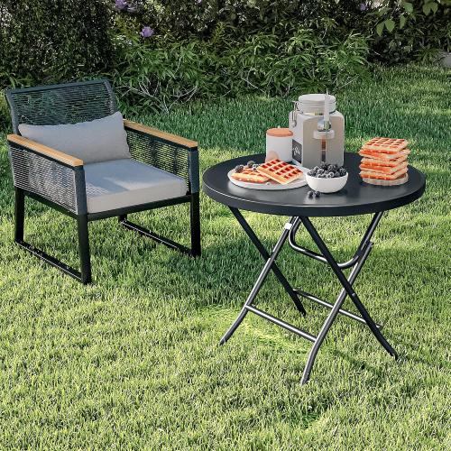 YITAHOME Portable Round Folding Table
