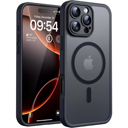 TOCOL for iPhone 16 Pro Max Case, Compatible with MagSafe, Black