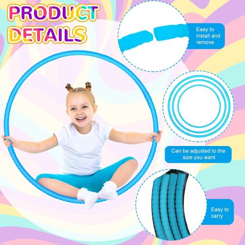 Shappy 6 Pcs Exercise Hoop Set Detachable Adjustable