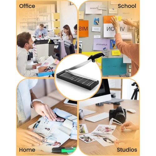 MAKEASY Paper Cutter 12 Inch, 12 Sheet Capacity, Heavy Duty Paper Cutter for Cardstock, Guillotine Paper Trimmer for Crafting, Classroom and Office