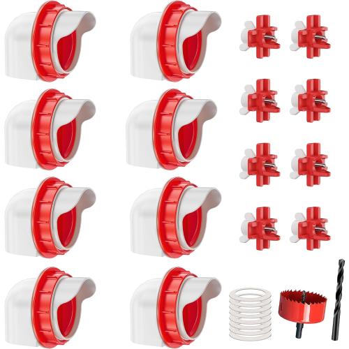 ZenxyHoC No Waste Chicken Feeders and Waterers - 8 Set with Water Nipples