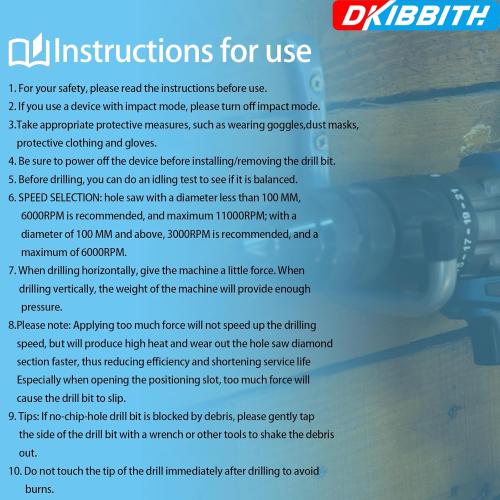 Dry Diamond Drill Bits Set, 5 Pcs Tile Drill Bits for Porcelain, Ceramic, Granite, Marble, Stone, Glass Hard Materials, Round Shank 1/4, 5/16, 3/8, 1/2 Drill Bits, with Storage Case