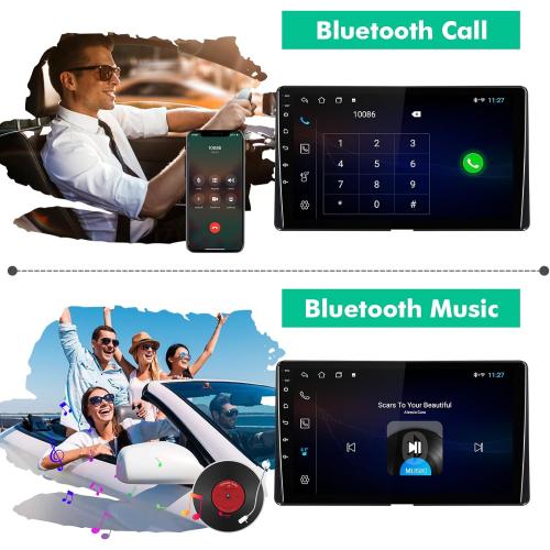 9-Inch IPS Touchscreen Android 12 Car Stereo for Toyota Sienna 2015-2018 with Wireless CarPlay & Android Auto 2 32GB Car Radio, Support GPS, WiFi, Bluetooth, FM Radio, Backup Camera, SWC, Dual USB