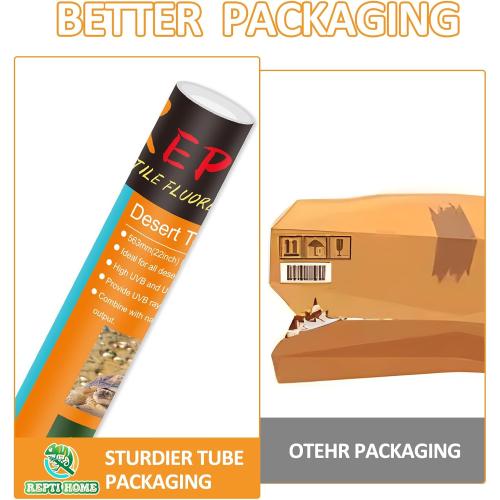 T8 UVB Reptile Light 18W 10.0-2 Pack,UVA UVB Light Bulb for Reptiles,Reptile UVB Lamp Tube for Bearded Dragon