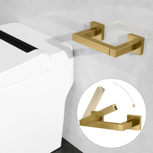 FEILERN Toilet Paper Holder, Wall Mount Pivoting for Bathroom, Gold