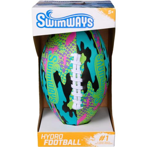 Swimways Hydro Waterproof Football, Outdoor Games for Adults and Kids, Swimming Pool Accessories and Pool Party Games,9.25 Inches, Green