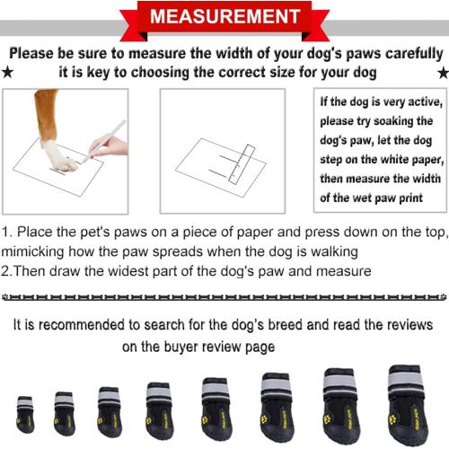 QUMY Dog Shoes for Hot Pavement, Dog Snow Boots & Paw Protectors for Winter | Dog Booties Medium Large Size Dogs, Water-resistant in the Rain, Outdoor Walking, Indoor Hardfloors Skid-resistant Sole Black
