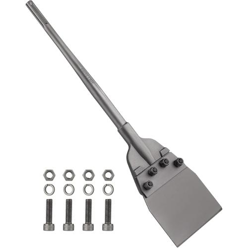 SDS Max Floor Scraper, Firecore 6 Inch SDS Max Thinset Removal Chisel Bits Scaling Chisel Tool for Rotary Hammer Drill, Steel Shovel Bits for Removing Vinyl Flooring VCT Tiles Linoleum Concrete Mortar