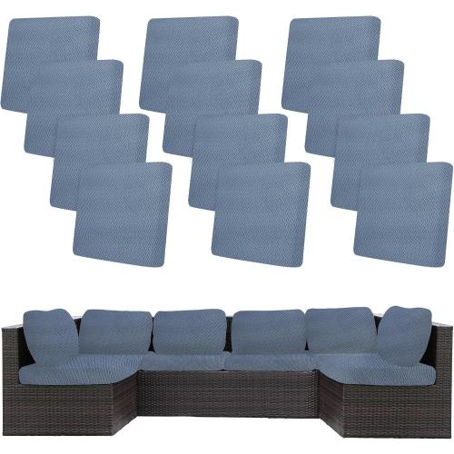 12 Pcs Outdoor Cushion Covers, Patio Sofa Cushion Covers Replacement