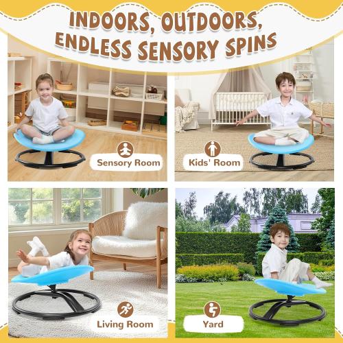 Zhenx Spinning Chair for Autistic Kids (Ages 3-18), Autism Sensory Toy Gift