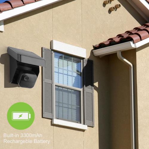 Uogw Solar Panel Charging Mount Compatible with Blink Outdoor 4 (4th Gen)/Blink Outdoor XT3/XT2/XT Camera,IP67 Weatherproof,Internal 3300mAh Battery Continuously for 365 Days-Upgrade Adjustment Angle