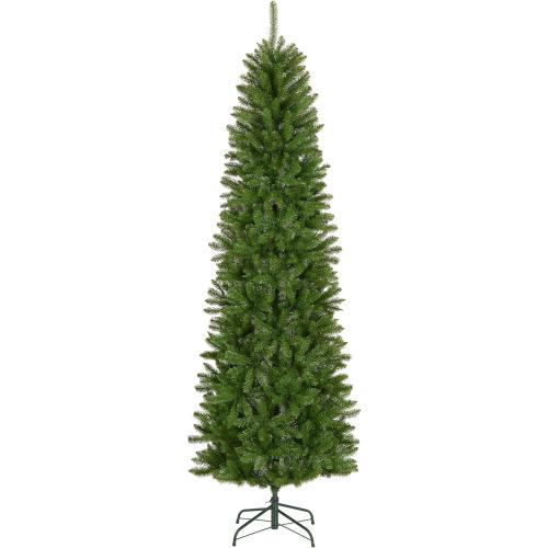 National Tree Company 7.5 ft Unlit Kingswood Fir Slim Artificial Christmas Tree, 1,075 Tips, Includes Stand, Green